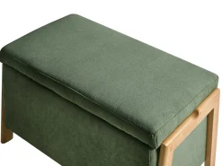 Panca contenitore imbottita EDLAND Tessuto Verde