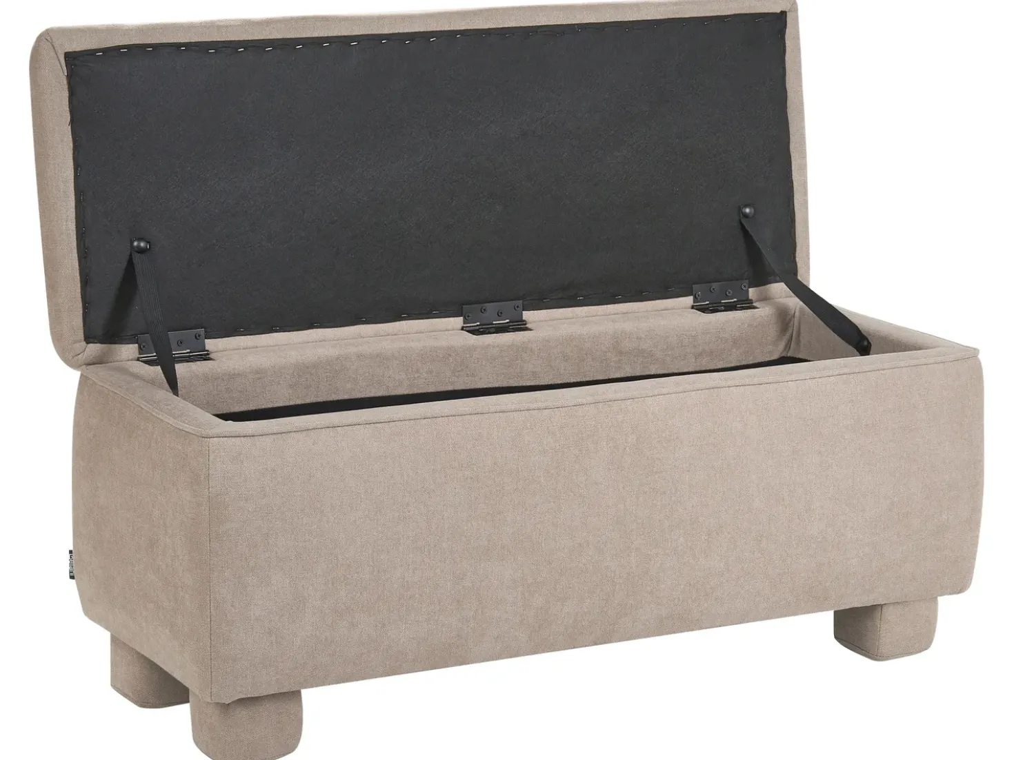 Panca contenitore imbottita ITHACA Tessuto Beige