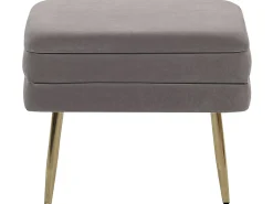 Panca contenitore imbottita ODESSA Velluto Grigio