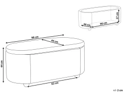 Panca contenitore imbottita HAYWARD Tessuto 98 cm 44 cm Blu