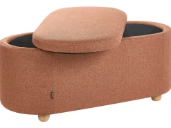 Panca contenitore imbottita HAYWARD Tessuto 98 cm 44 cm Marrone dorato