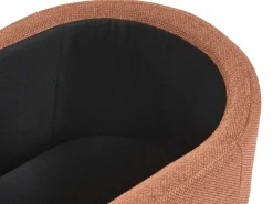 Panca contenitore imbottita HAYWARD Tessuto 98 cm 44 cm Marrone dorato