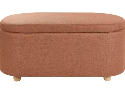Panca contenitore imbottita HAYWARD Tessuto 98 cm 44 cm Marrone dorato