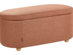 Panca contenitore imbottita HAYWARD Tessuto 98 cm 44 cm Marrone dorato