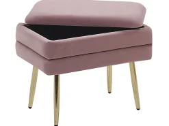 Panca contenitore imbottita ODESSA Velluto Rosa