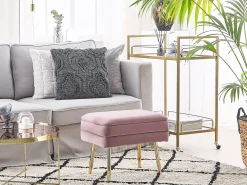 Panca contenitore imbottita ODESSA Velluto Rosa