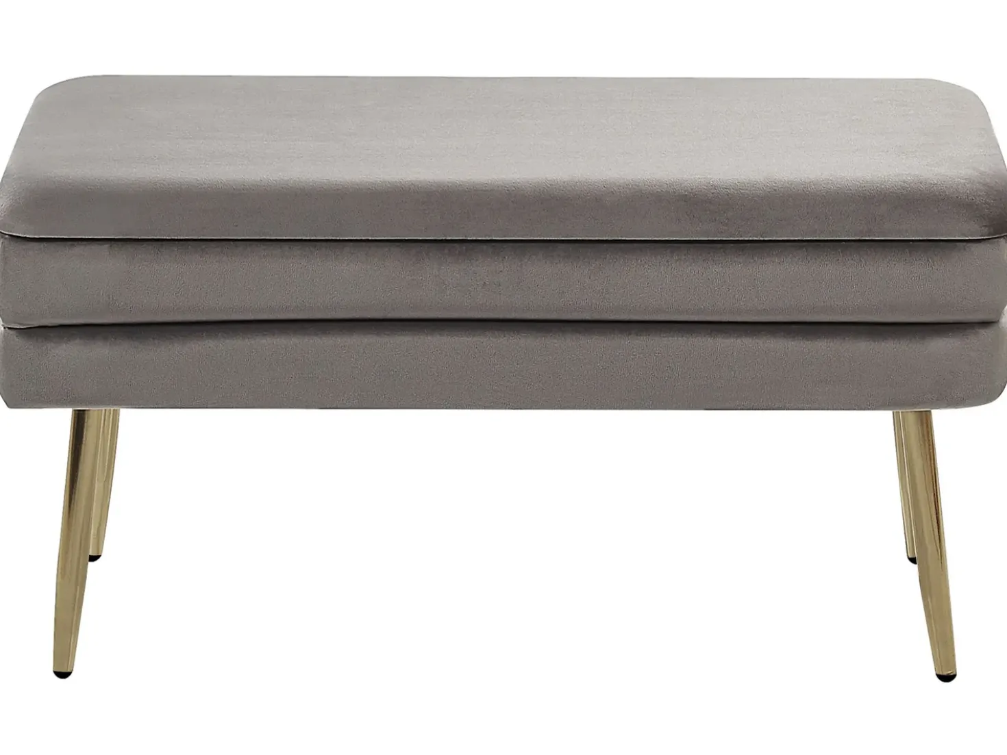 Panca contenitore imbottita DURHAM Velluto Grigio