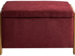 Panca contenitore imbottita EDLAND Tessuto Bordeaux