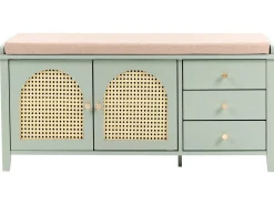 Panca contenitore per scarpe BENDIGO Verde menta