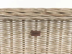 Panca da giardino con cuscino SUSUA 141 cm con ottomana Rattan Naturale
