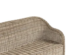 Panca da giardino con cuscino SUSUA 141 cm con ottomana Rattan Naturale
