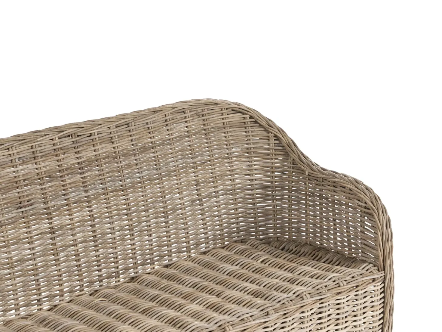 Panca da giardino con cuscino SUSUA 141 cm con ottomana Rattan Naturale