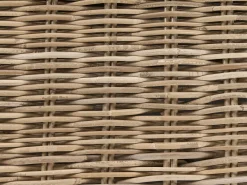 Panca da giardino con cuscino SUSUA 141 cm con ottomana Rattan Naturale