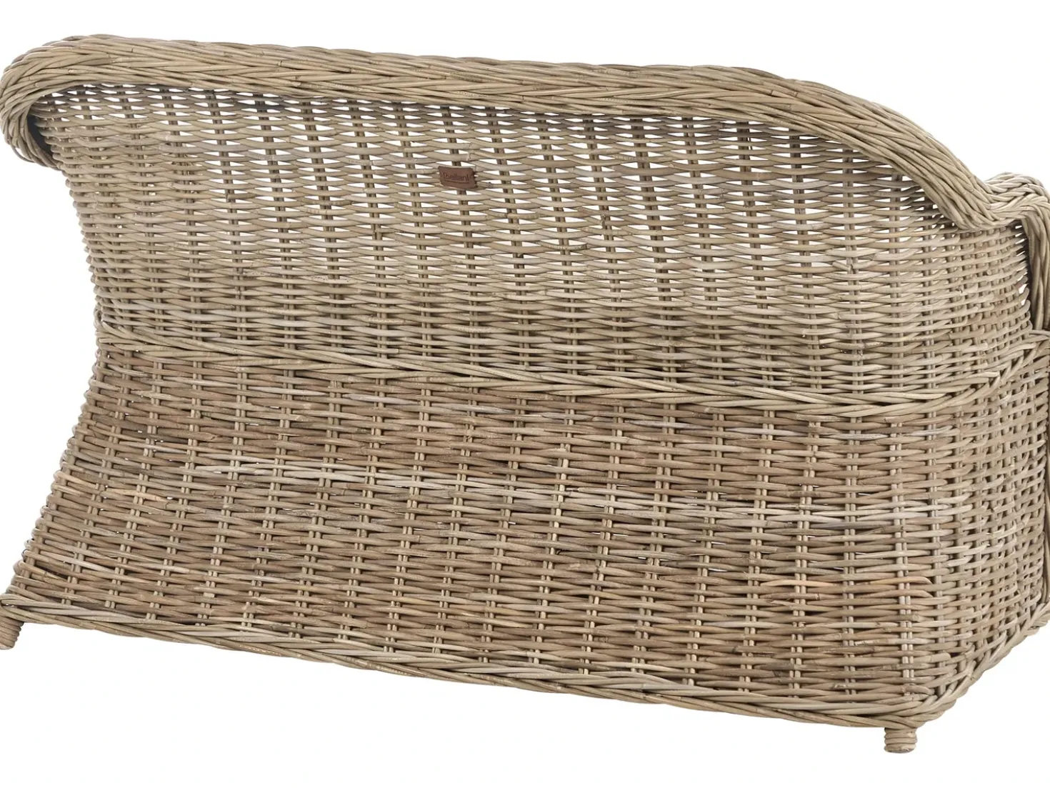 Panca da giardino con cuscino SUSUA 141 cm con ottomana Rattan Naturale