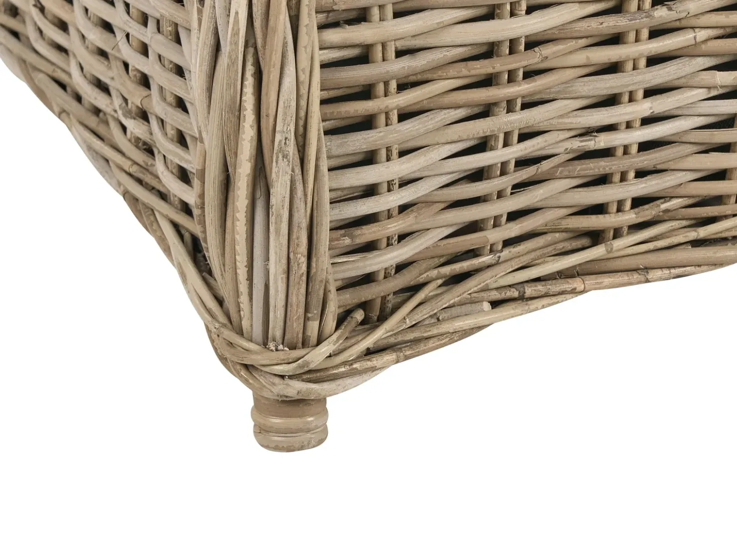 Panca da giardino con cuscino SUSUA 141 cm con ottomana Rattan Naturale