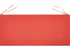 Panca da giardino con cuscino VIVARA 160 cm Legno di acacia certificato Frassino chiaro Rosso scuro