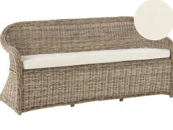 Panca da giardino con cuscino SUSUA 189 cm Rattan Naturale