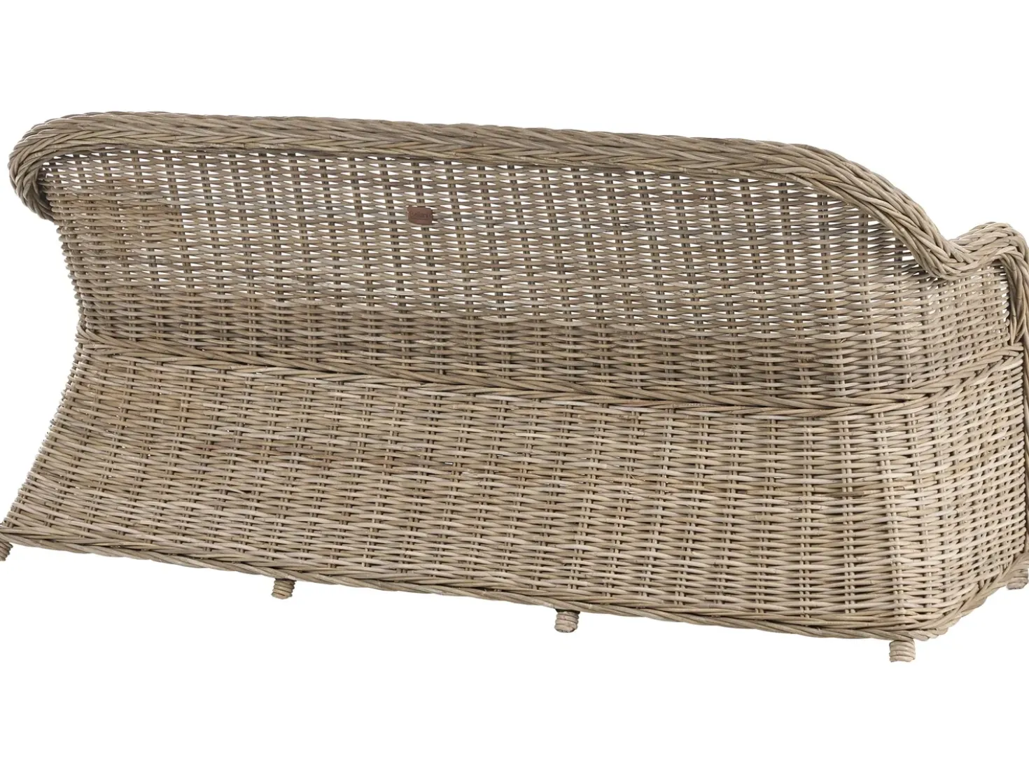Panca da giardino con cuscino SUSUA 189 cm Rattan Naturale