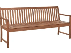 Panca da giardino con cuscino VIVARA 180 cm Legno di acacia certificato Rosso scuro