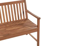 Panca da giardino con cuscino VIVARA 180 cm Legno di acacia certificato Rosso scuro