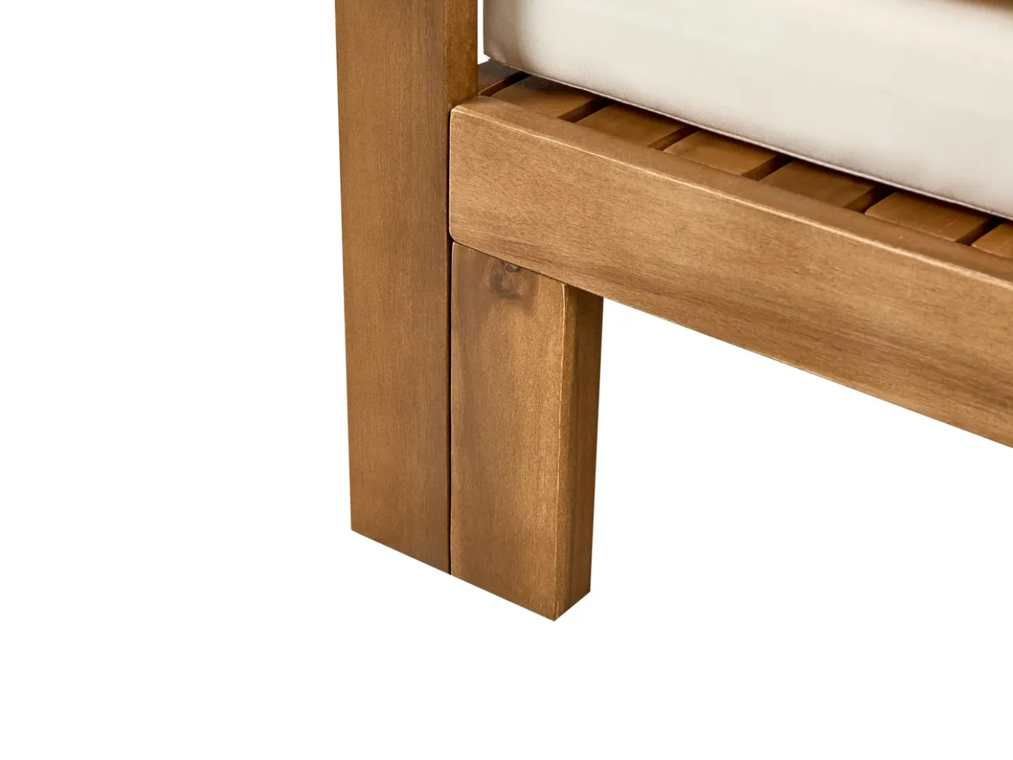 Panca da giardino con cuscino ISOLELLO 190 cm Regolabile Legno d'acacia Marrone