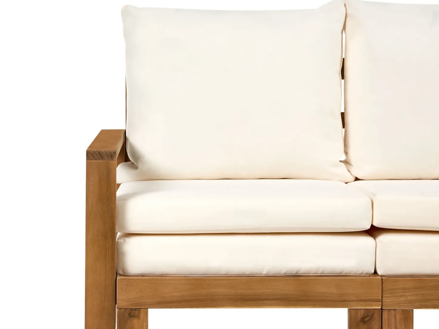Panca da giardino con cuscino ISOLELLO 190 cm Regolabile Legno d'acacia Marrone