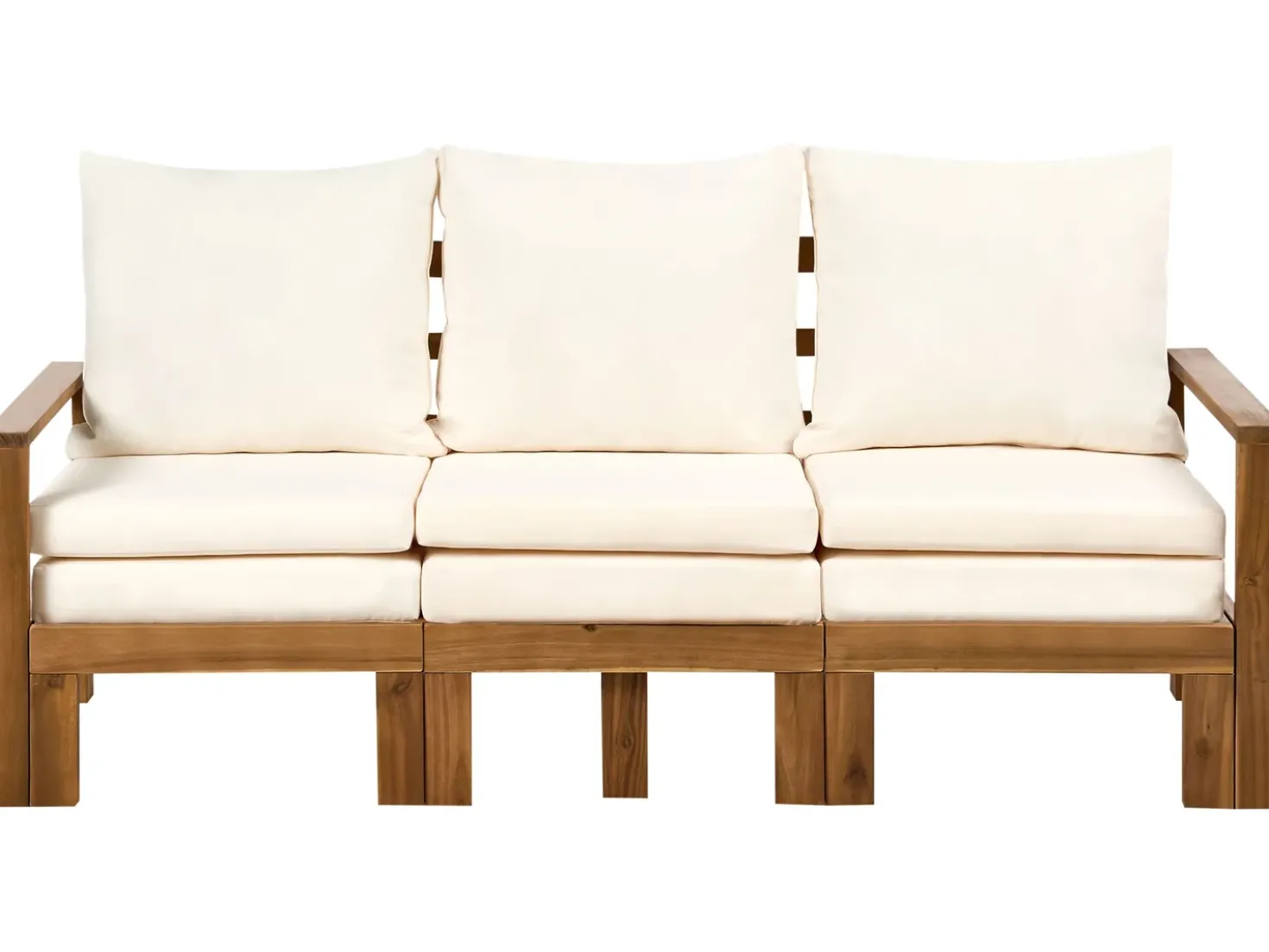 Panca da giardino con cuscino ISOLELLO 190 cm Regolabile Legno d'acacia Marrone