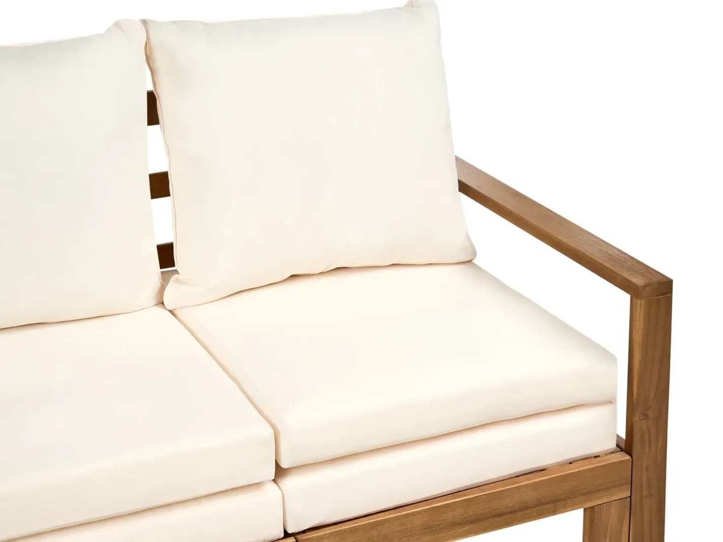 Panca da giardino con cuscino ISOLELLO 190 cm Regolabile Legno d'acacia Marrone