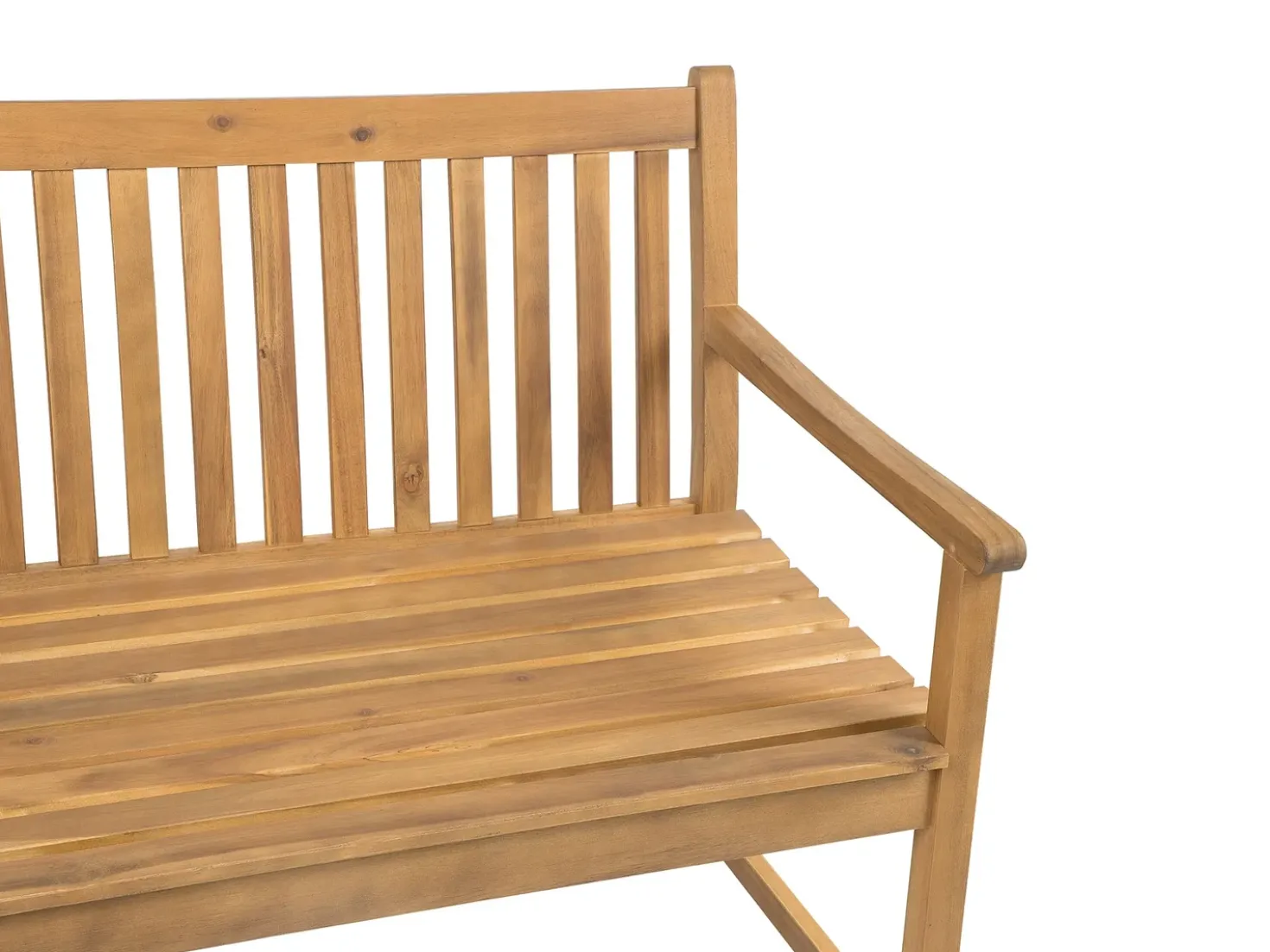 Panca da giardino con cuscino VIVARA 160 cm Legno di acacia certificato Beige