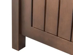 Panca da giardino con cuscino SOVANA 120 cm con contenitore Legno d'acacia Bianco