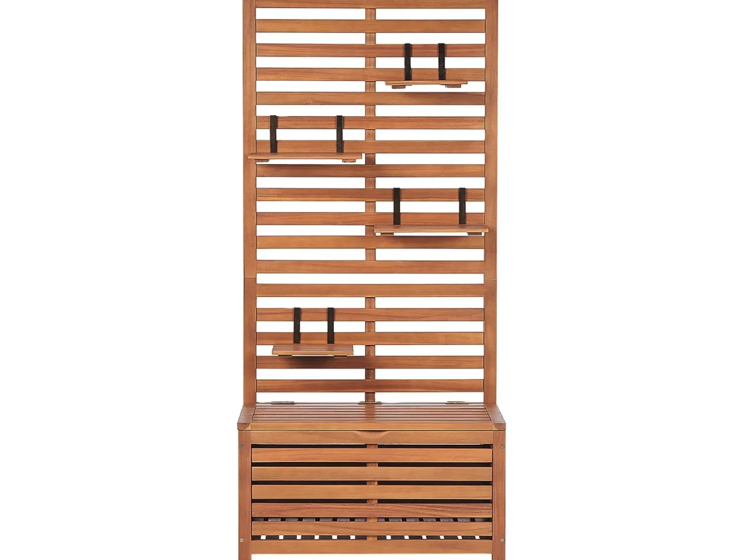 Panca da giardino con pannello a muro MATINO Legno d'acacia 80 cm 40 cm Marrone