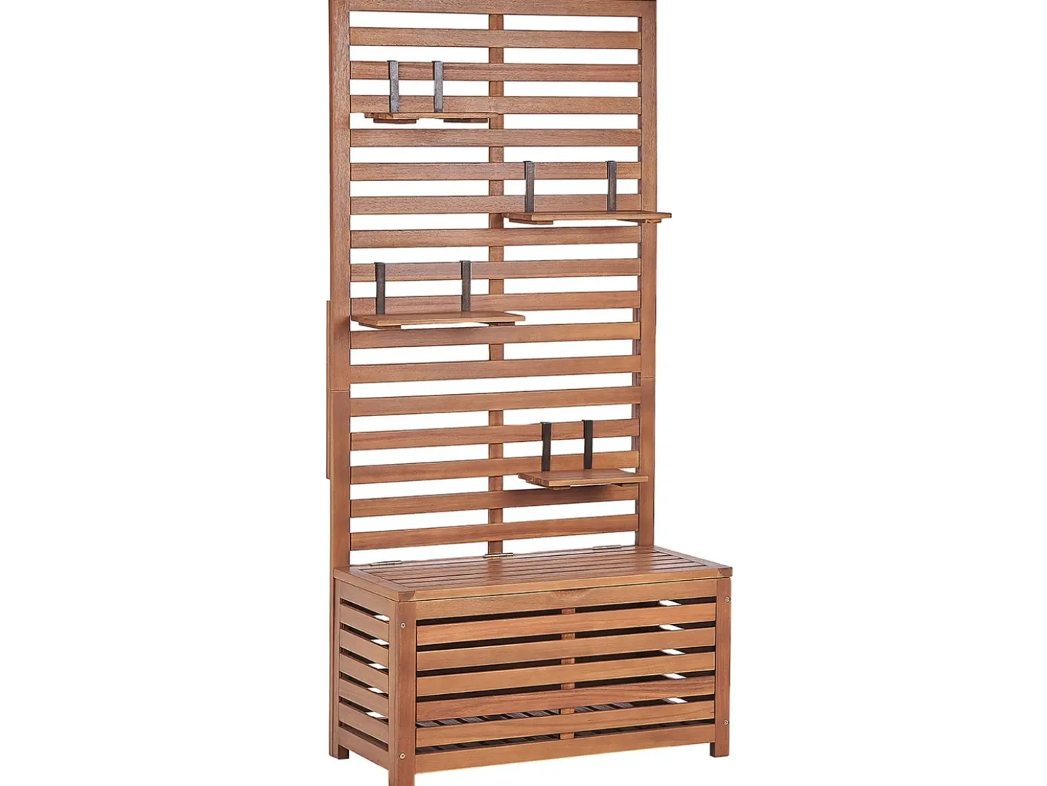 Panca da giardino con pannello a muro MATINO Legno d'acacia 80 cm 40 cm Marrone
