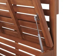 Panca da giardino con pannello a muro MATINO Legno d'acacia 80 cm 40 cm Marrone