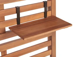 Panca da giardino con pannello a muro MATINO Legno d'acacia 80 cm 40 cm Marrone