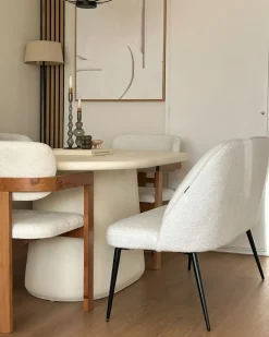 Panca da pranzo 2 posti OSBY Tessuto Beige chiaro
