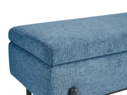 Panca porta scarpe SOLVANG Tessuto Blu con contenitore