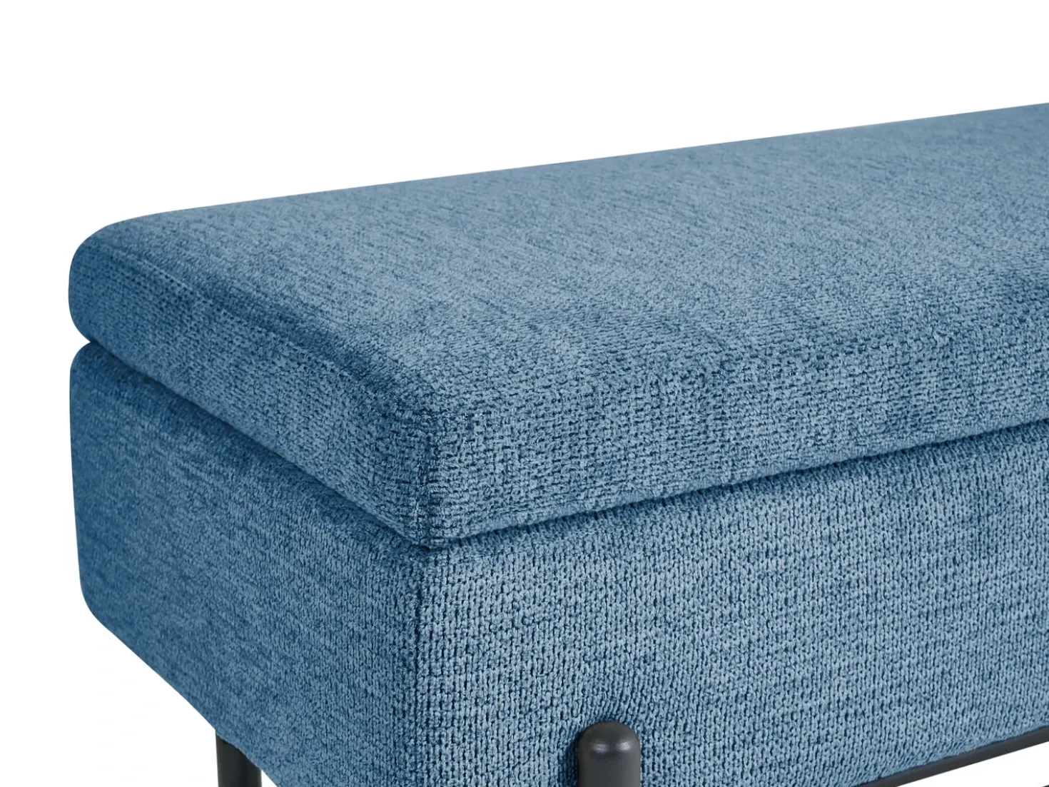 Panca porta scarpe SOLVANG Tessuto Blu con contenitore