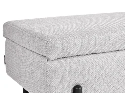 Panca porta scarpe SOLVANG Tessuto Grigio chiaro con contenitore