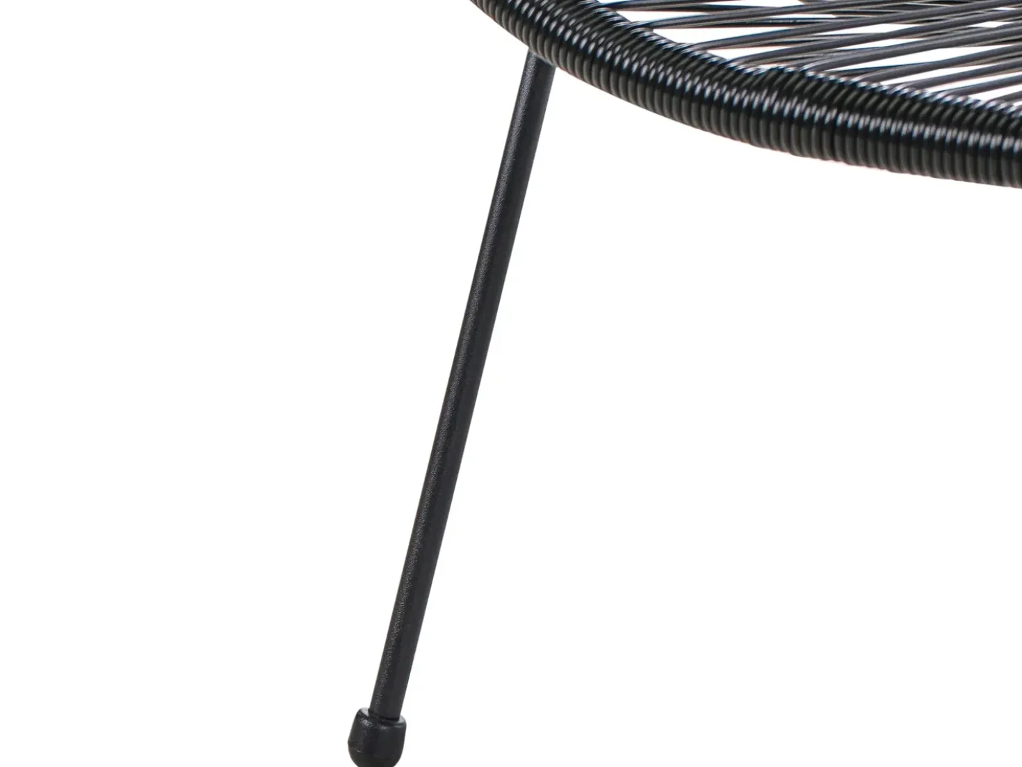 Panchina da giardino ACAPULCO II 113 cm Rattan sintetico (PE) Nero
