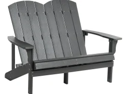 Panchina da giardino ADIRONDACK 125 cm Grigio scuro