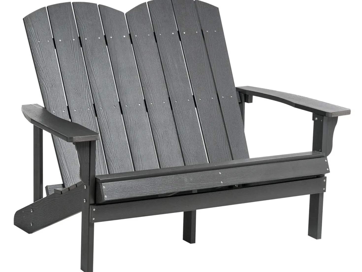 Panchina da giardino ADIRONDACK 125 cm Grigio scuro
