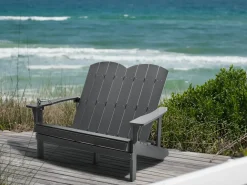 Panchina da giardino ADIRONDACK 125 cm Grigio scuro