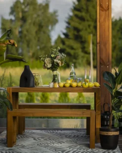 Panchina da giardino BELLANO 105 cm Legno d'acacia Marrone