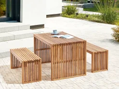 Panchina da giardino BELLANO 105 cm Legno d'acacia Marrone