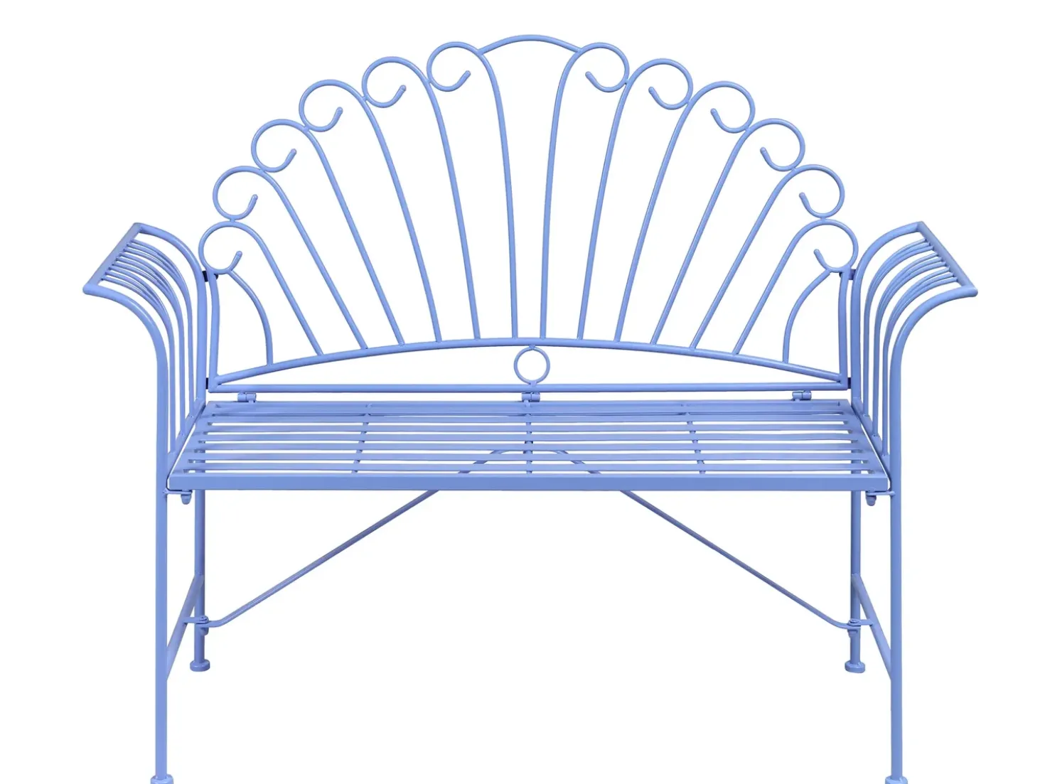 Panchina da giardino CAVINIA 125 cm Metallo Azzurro