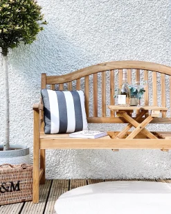Panchina da giardino HILO 150 cm Legno d'acacia Marrone