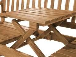 Panchina da giardino HILO 150 cm Legno d'acacia Marrone