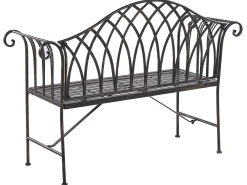 Panchina da giardino MILAZZO 130 cm Metallo Nero