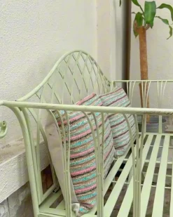 Panchina da giardino MILAZZO 130 cm Metallo Verde chiaro