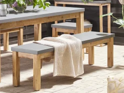 Panchina da giardino OSTUNI 160 cm Cemento Grigio